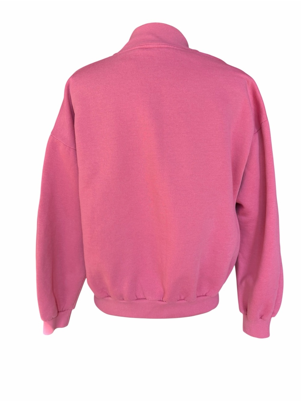 Late 80s/90s EB Sport Bubblegum Pink Mock Neck Collar w/3 Button Quarter-Placket - Picture 5 of 6